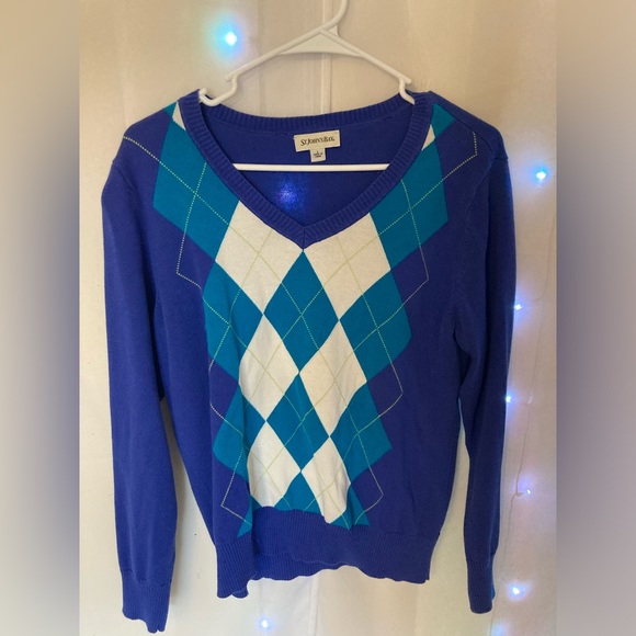 St. John's Bay Tops - Blue knitted sweater